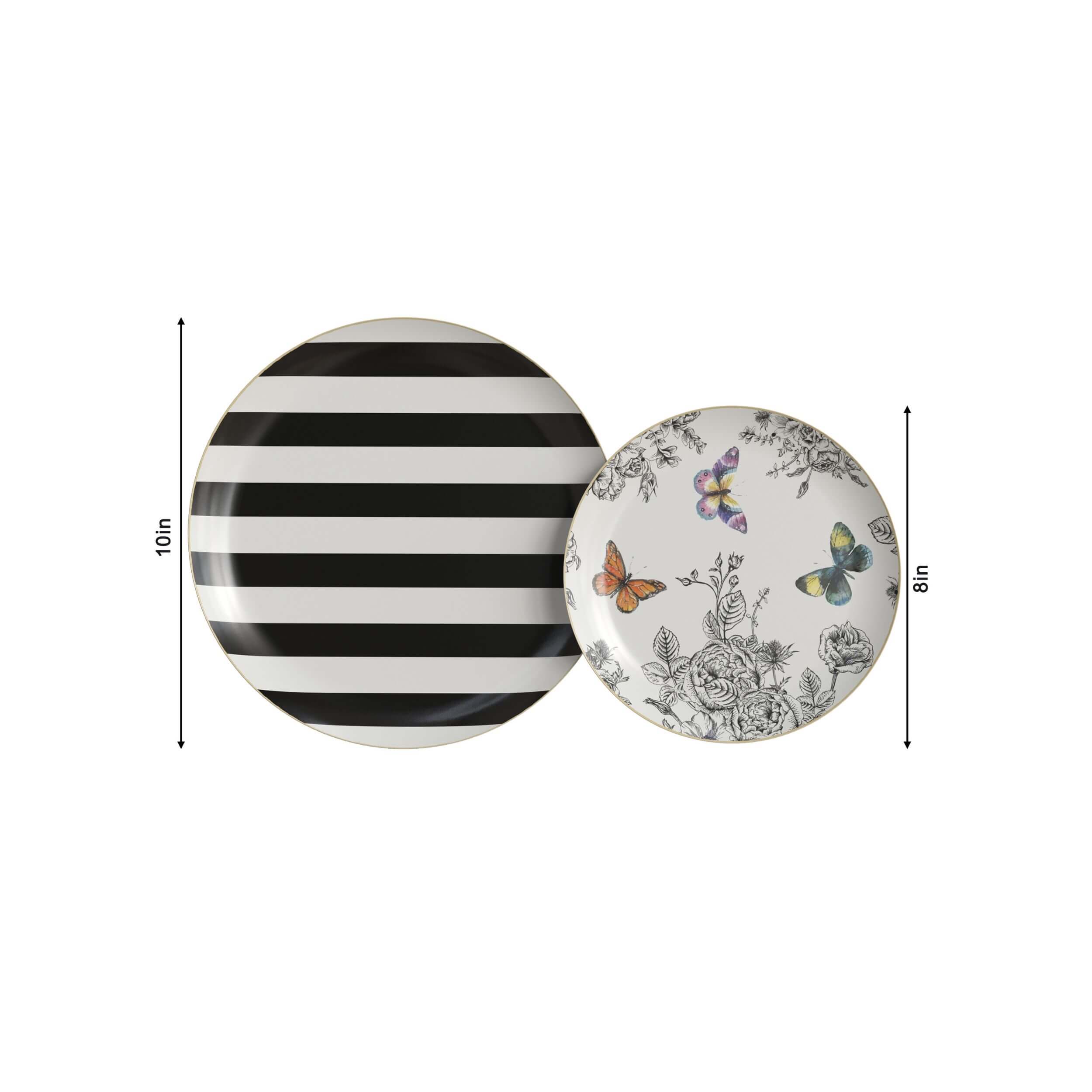 Earthtrends Monarch Design Plates Combo Set 16/16