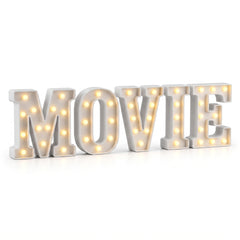 Movie Night Light-Up Marquee Sign - Perfect for Hollywood Themes