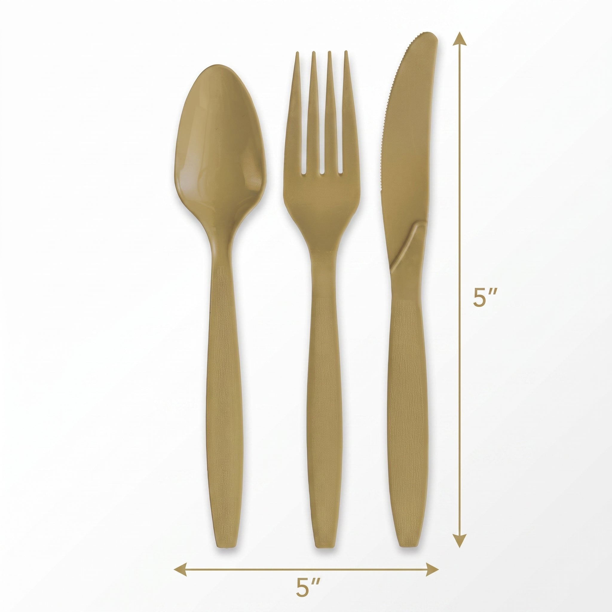 Gold Plastic Cutlery Set - 32 Pieces - 7.5 in.