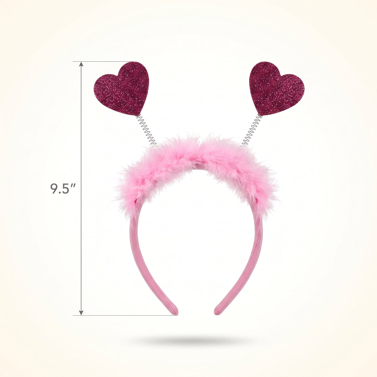 Valentine's Day Pink Heart Head Bopper