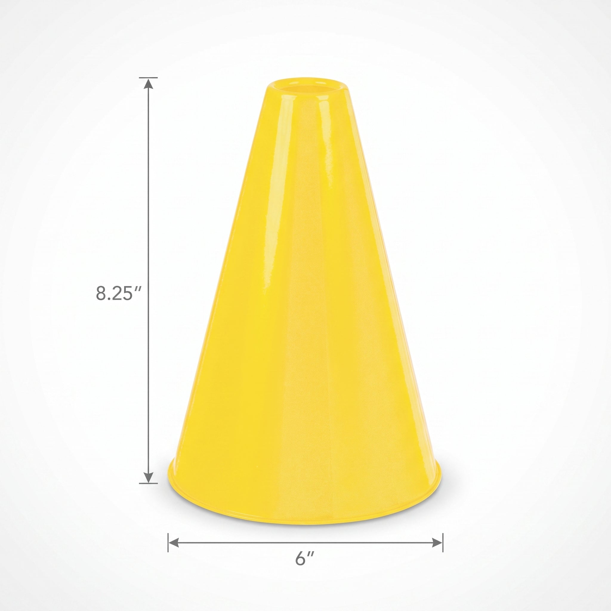 Vibrant Yellow Megaphone - 8" Cone for Team Spirit