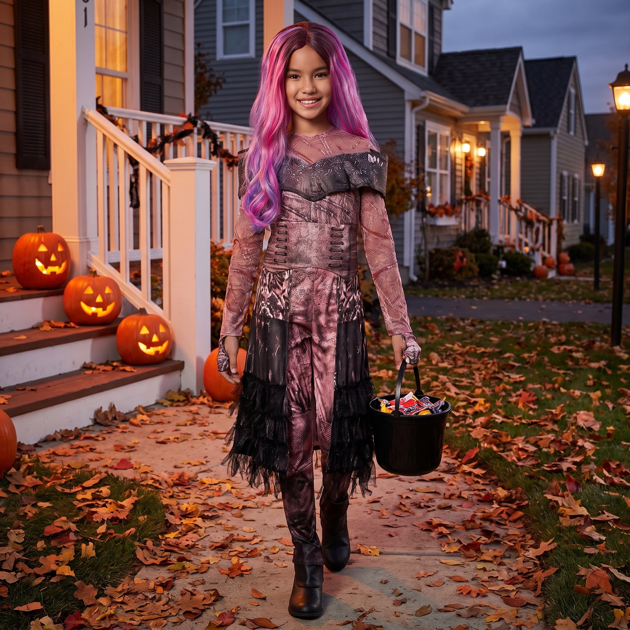 Girl’s Descendants 3 Audrey Costume XL Black/Pink Amscan