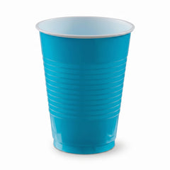 Caribbean Blue 18oz Plastic Party Cups