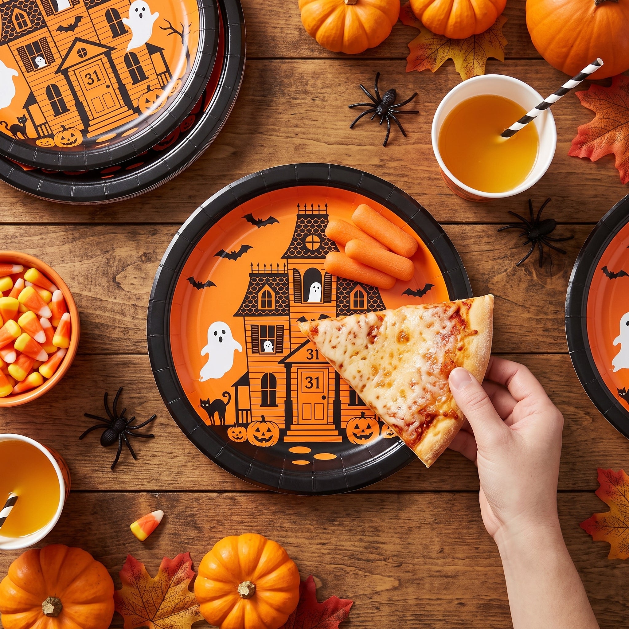 Spooky Friends Halloween 8.5" Round Paper Plates