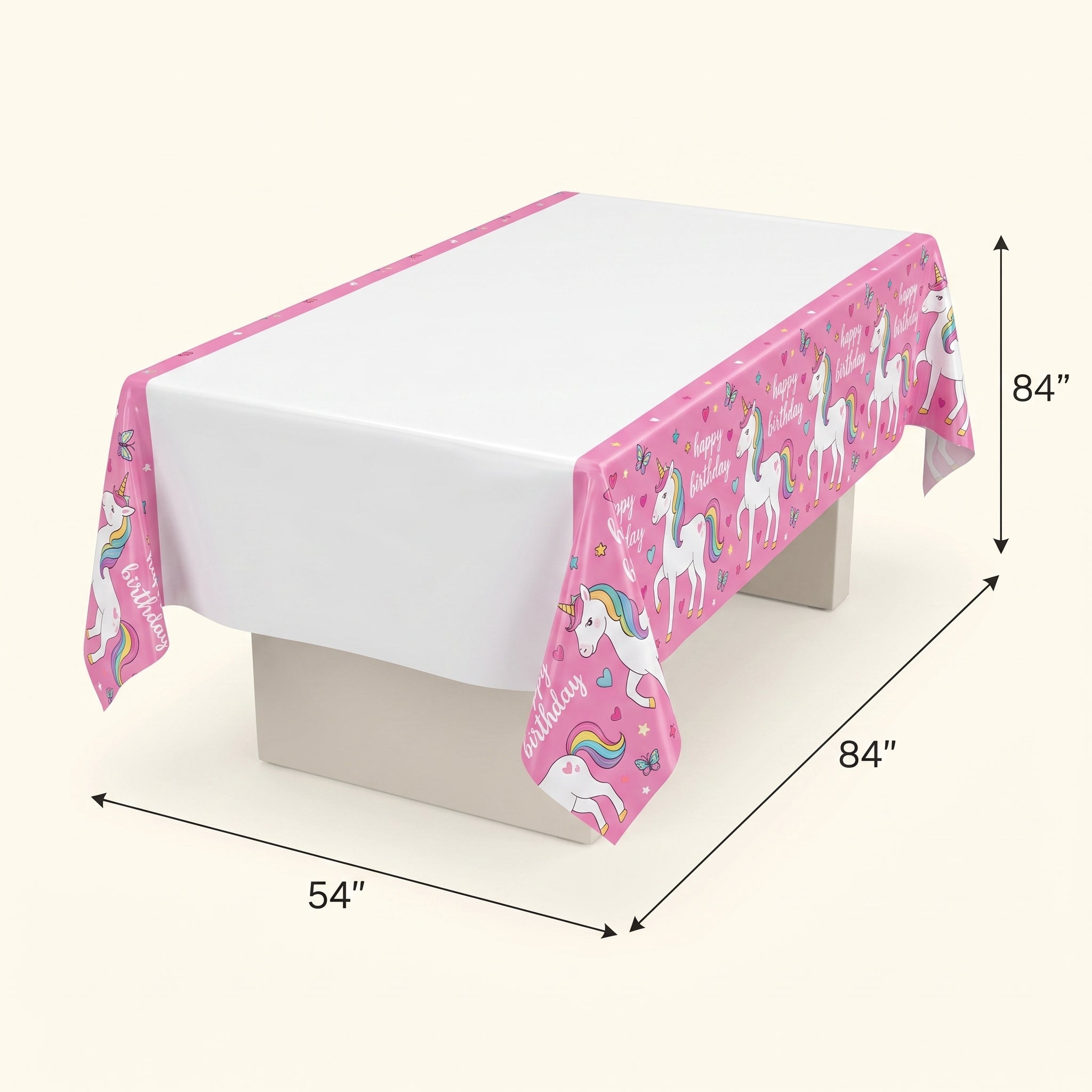 Enchanting Unicorn Birthday Plastic Table Cover