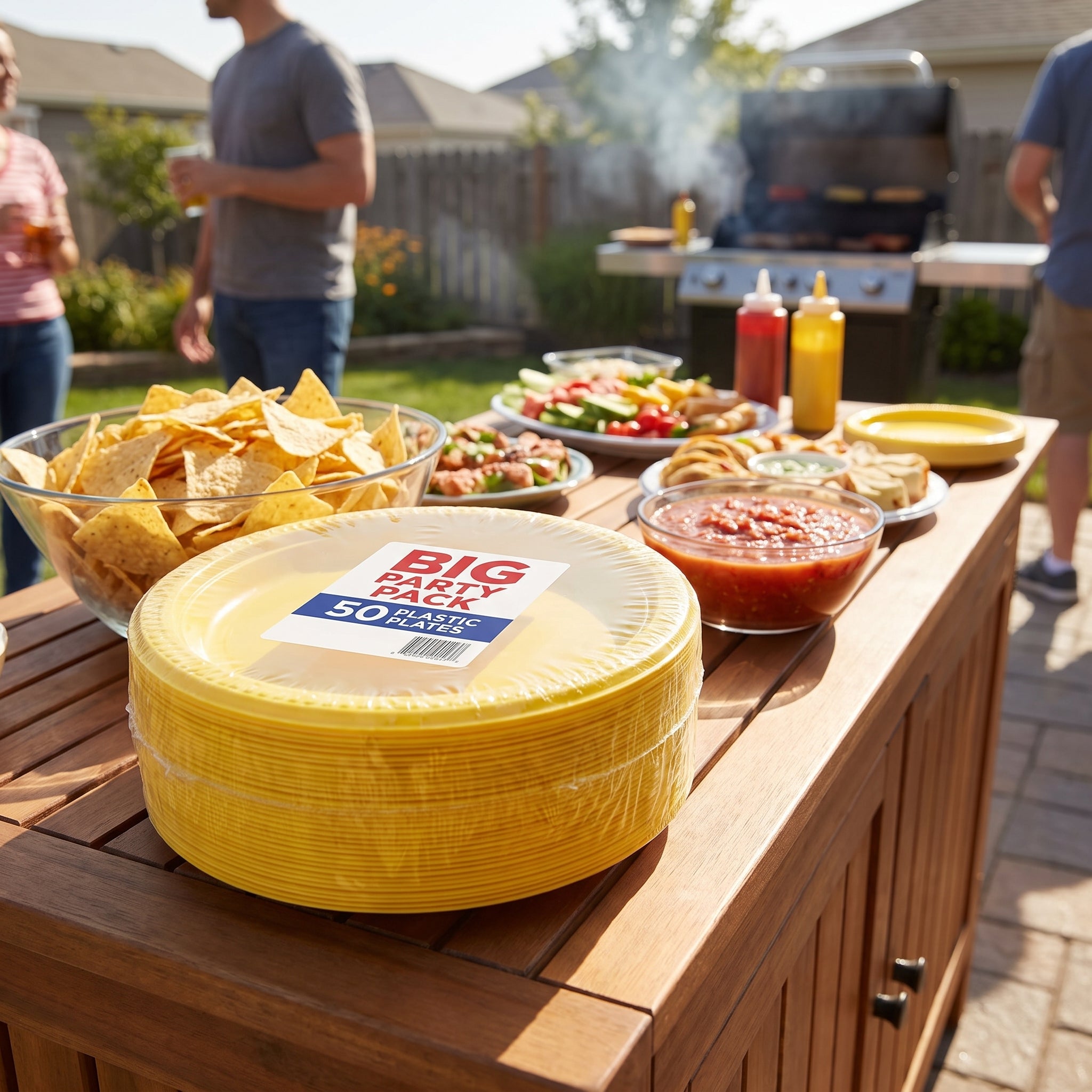 Get Air 7" Yellow Plastic Plates - 6 packs of 50 - 300 units