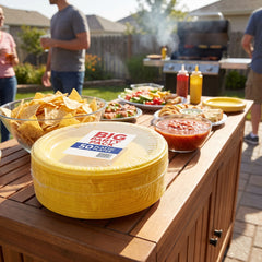 Get Air 7" Yellow Plastic Plates - 6 packs of 50 - 300 units