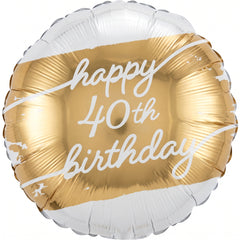 Golden Age 40th Birthday Foil Balloon