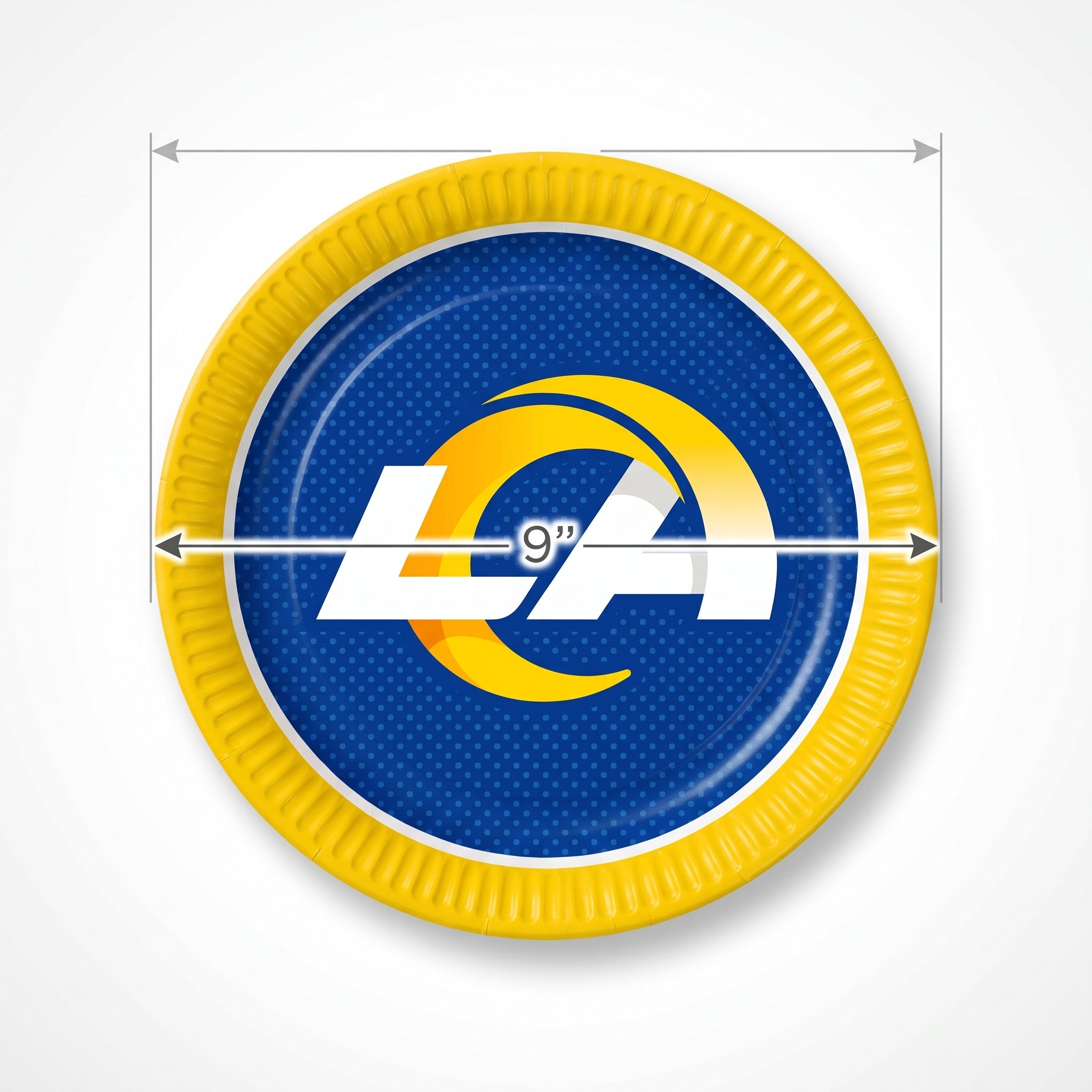 LA Rams 9" Round Paper Plates