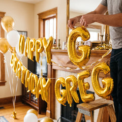 Gold Foil Air-Filled Letter G Balloon