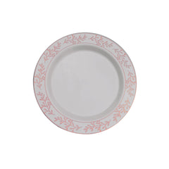 7.5 In. Rose Gold Leaf Design Plastic Plates | 120 Count