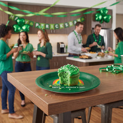 St. Patrick's Day Shamrock Paper Plates - 8.5" Round