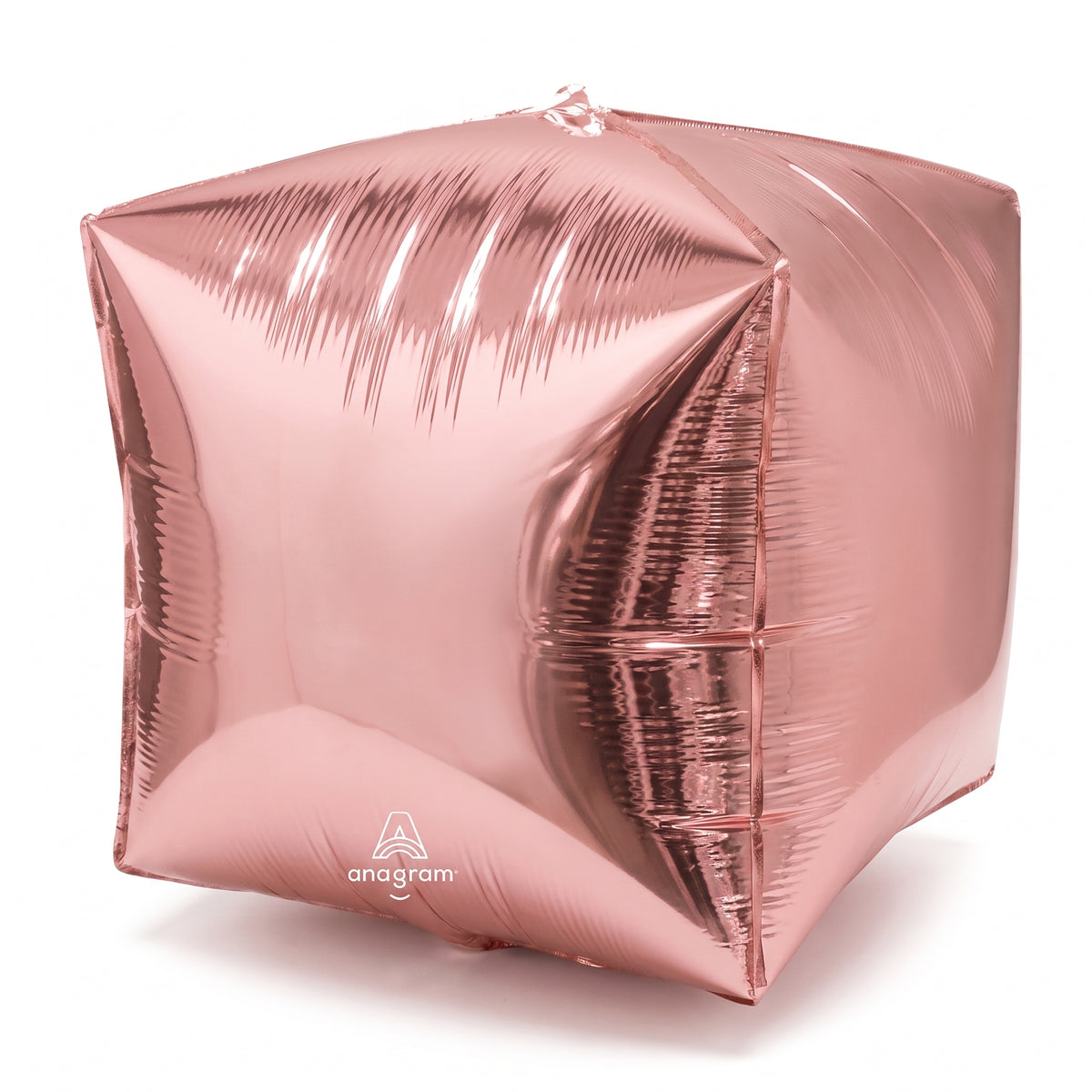 Rose Gold 15-Inch Geometric Foil Balloon Cube