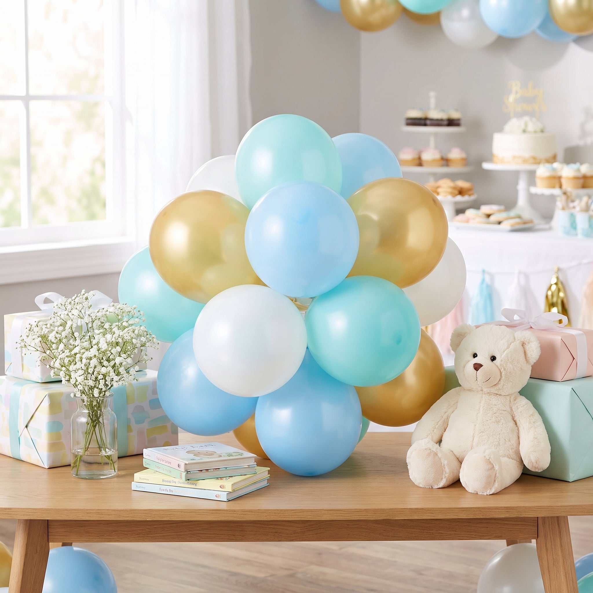 Pastel Blue Latex Balloon Sphere Chandelier Kit