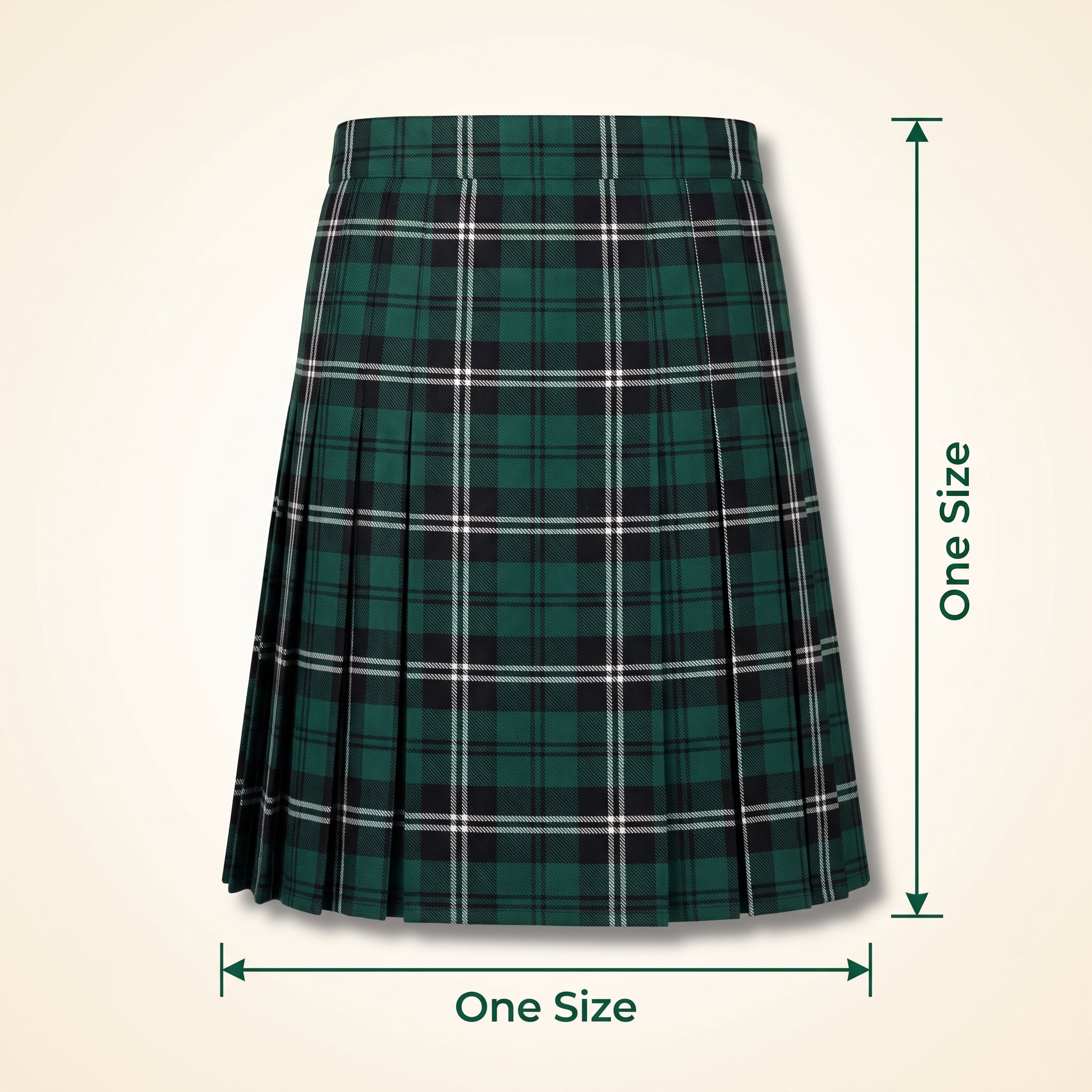 Adult Green Plaid Kilt for St. Patrick's Day