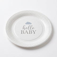 Ginger Ray "Hello Baby" Paper Plates - 10" Round