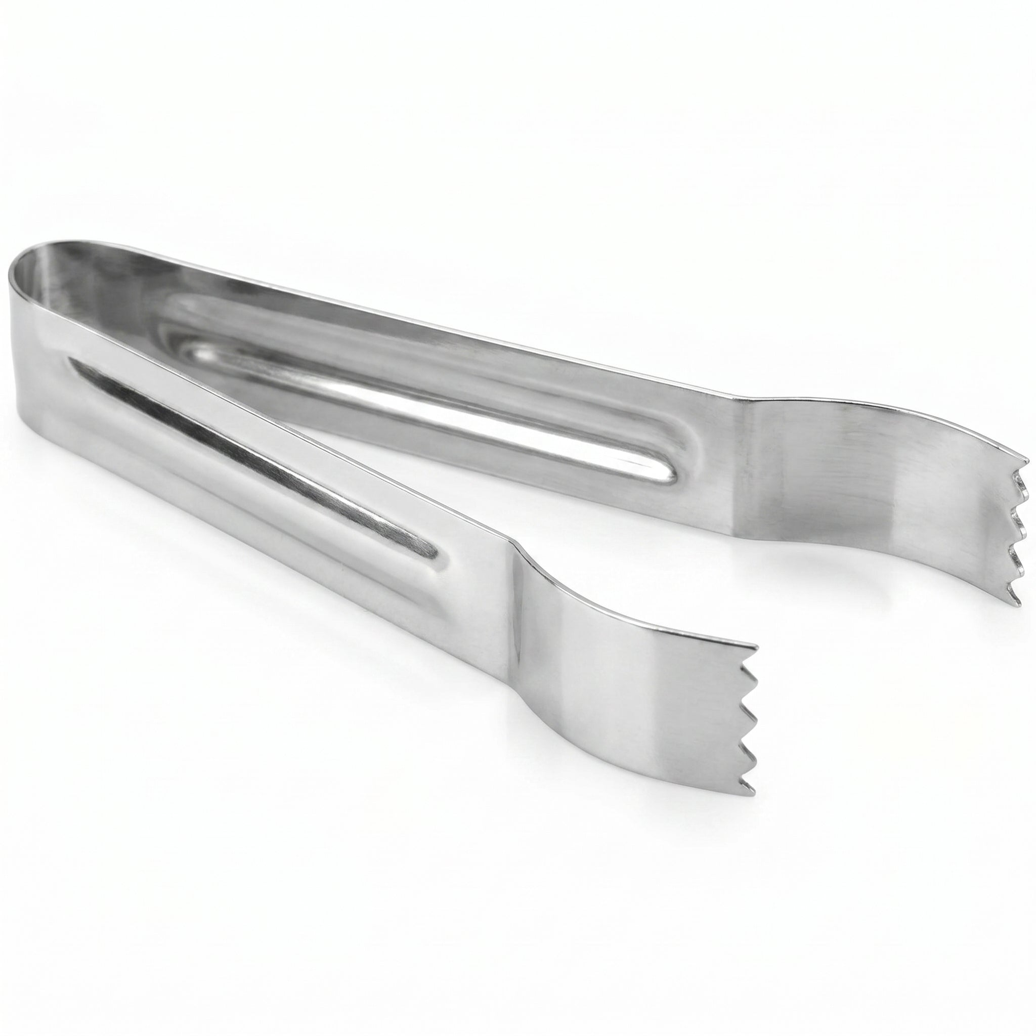 Silver Stainless Steel Serving Tongs - 5.7 Inch