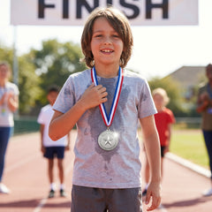 "Winner" Award Medals with Multicolor Ribbon - Pack of 12