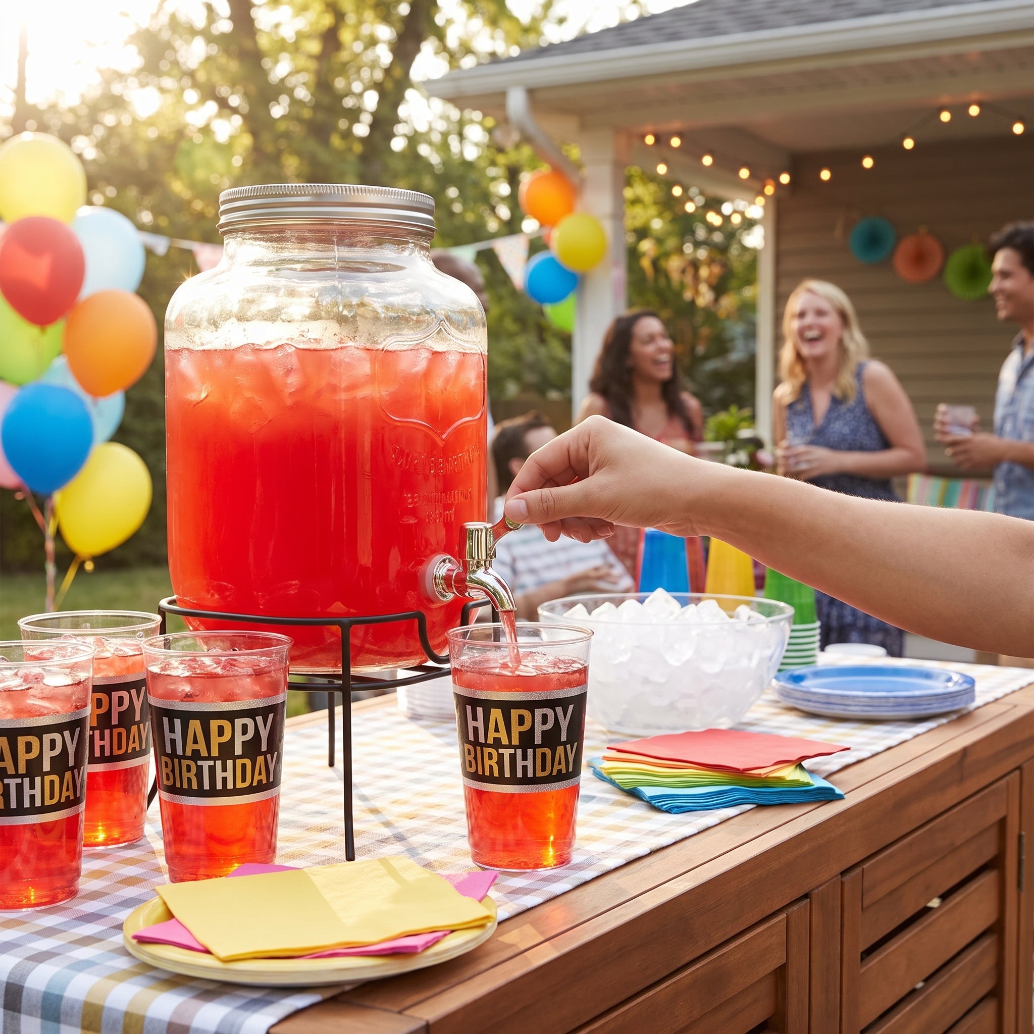 "Happy Birthday" 18oz Plastic Tumbler