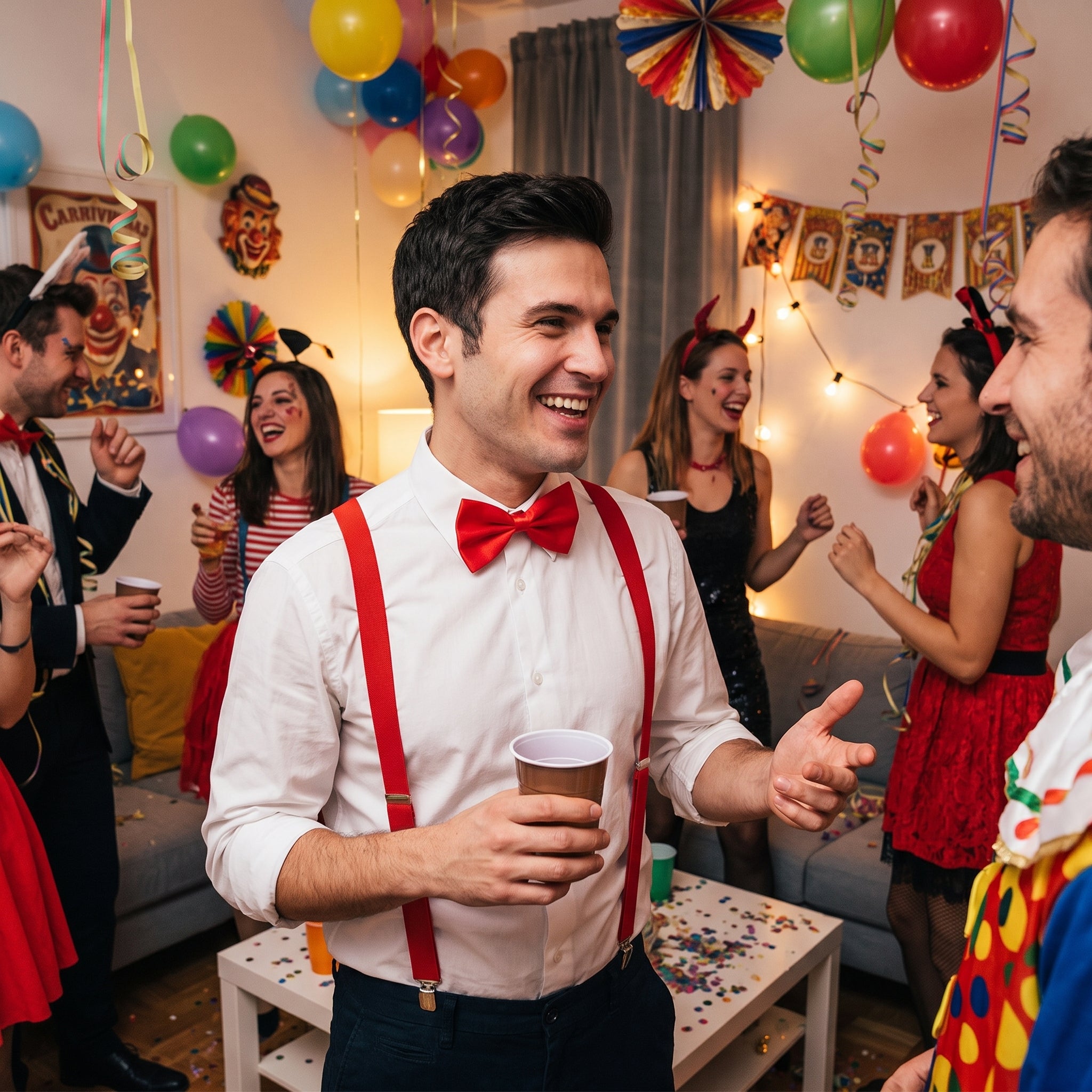 Dashing Red Bow Tie Costume Accessory