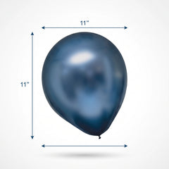 Elegant Satin Luxe Navy Latex Balloons - 11 Inch, 6 Pack