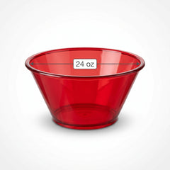 Apple Red 24oz Small Plastic Serving Bowl