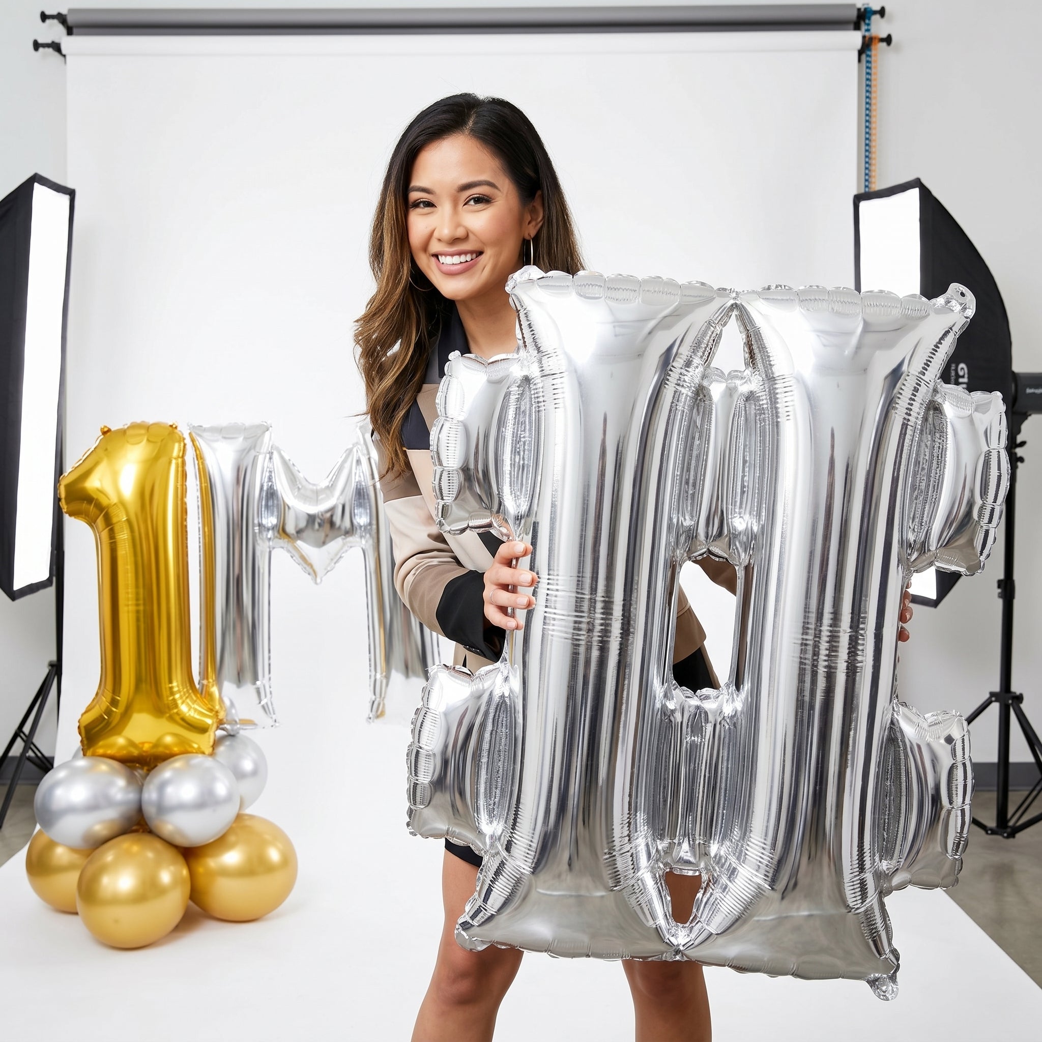 Silver Star Metallic Foil Balloon