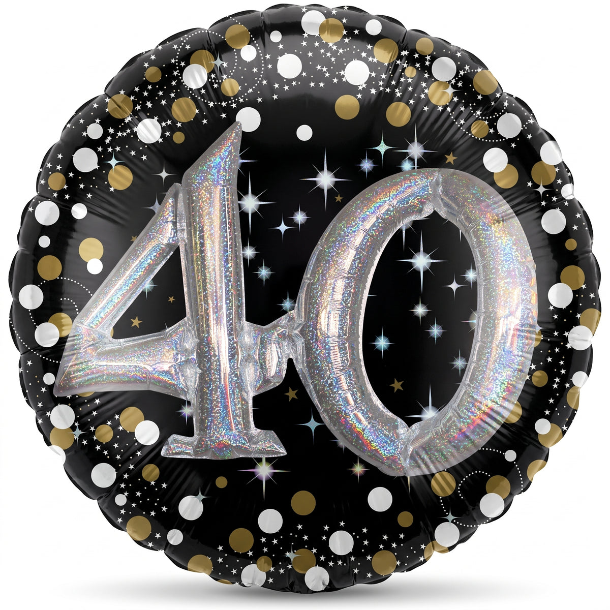 Sparkling 40th Birthday Metallic Balloon