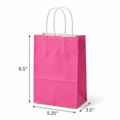 Bright Pink Kraft Gift Bag