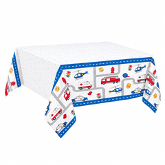 First Responders Plastic Table Cover for Kids' Birthday Party