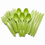 Kiwi Green Assorted Plastic Cutlery Set - 7.5 in. - 24 Pack