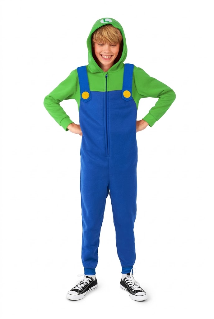 Super Mario (Luigi) Halloween Onesie Costume - Child XL (14-16)