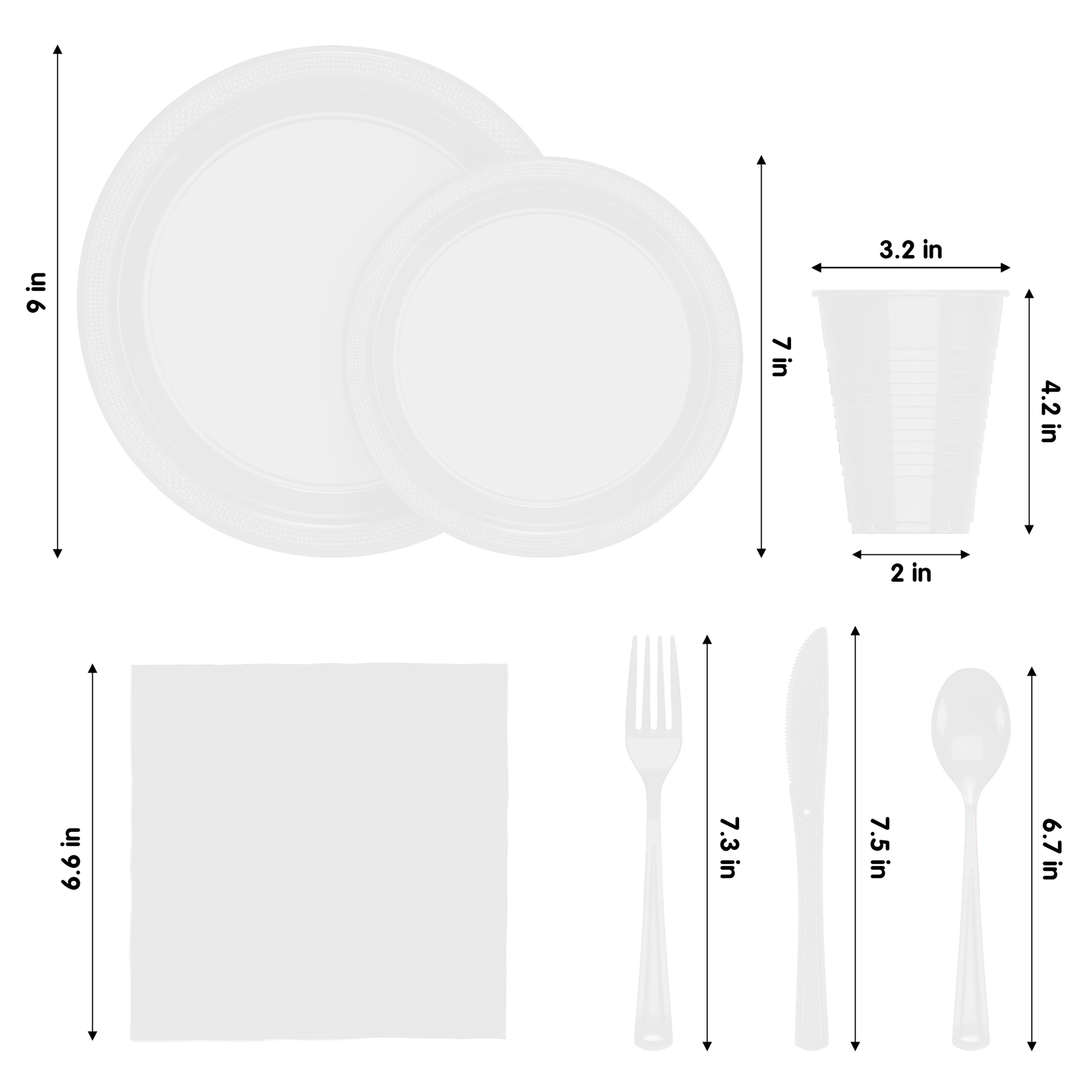 182 Piece Combo Set - Service For 26 - White