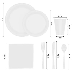 182 Piece Combo Set - Service For 26 - White