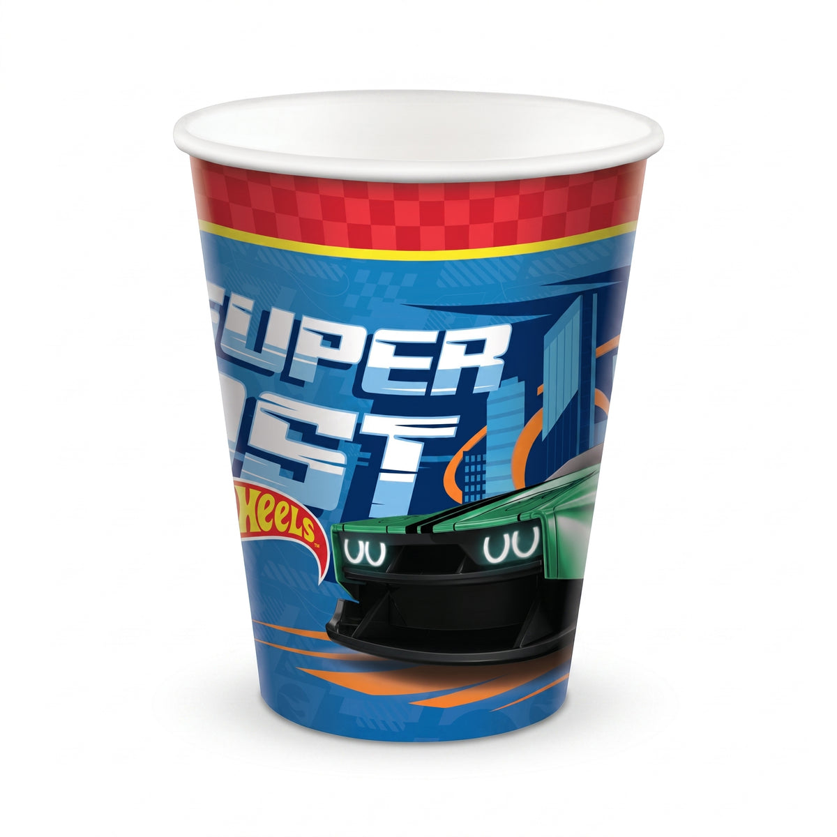 Hot Wheels Paper Cups - 9 oz, 8-Pack for Kids' Birthday Parties
