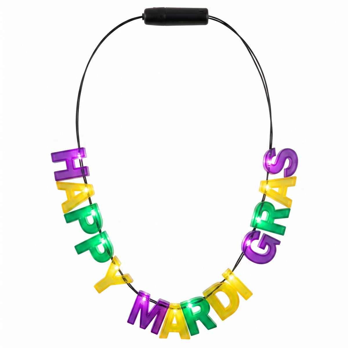 Mardi Gras Light-Up Masquerade Necklace Choker
