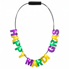 Mardi Gras Light-Up Masquerade Necklace Choker