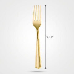 Premium Gold Metallic Fork - 40 Count