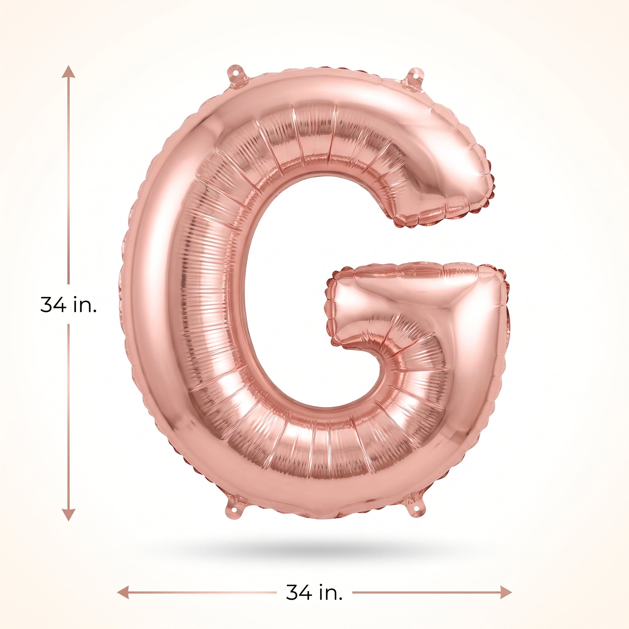 Rose Gold Letter G Balloon - Foil Super Shape
