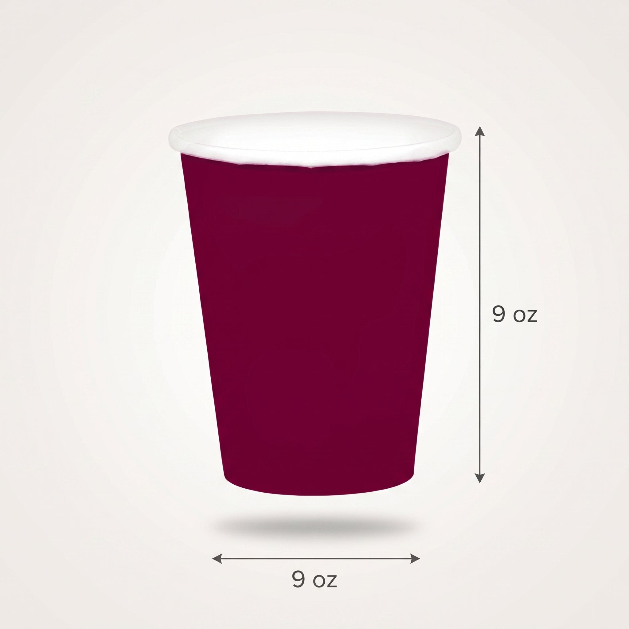 Berry Solid Color 9oz Paper Cups