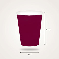 Berry Solid Color 9oz Paper Cups