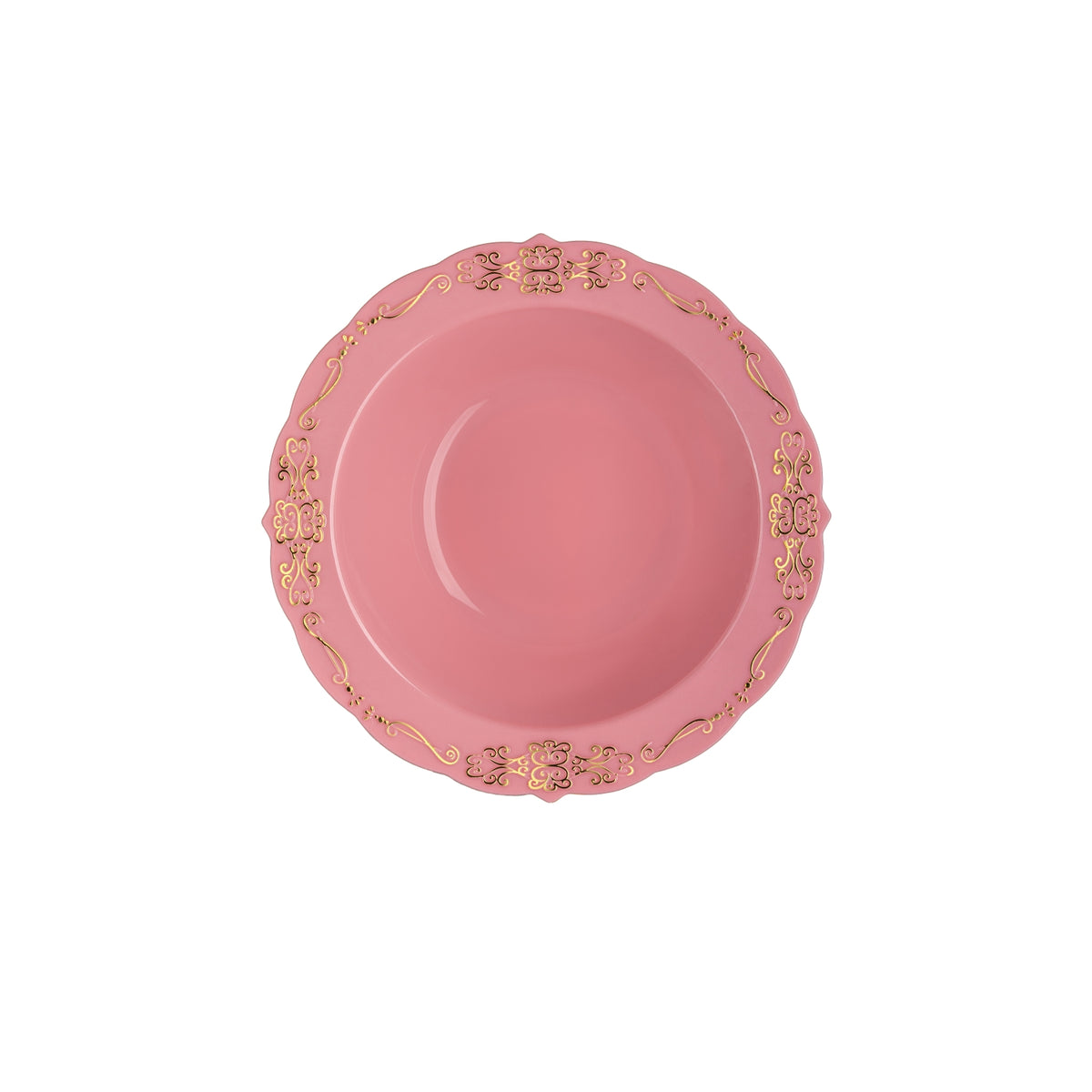 5 Oz. Pink/Gold Victorian Design Bowls | 20 Count