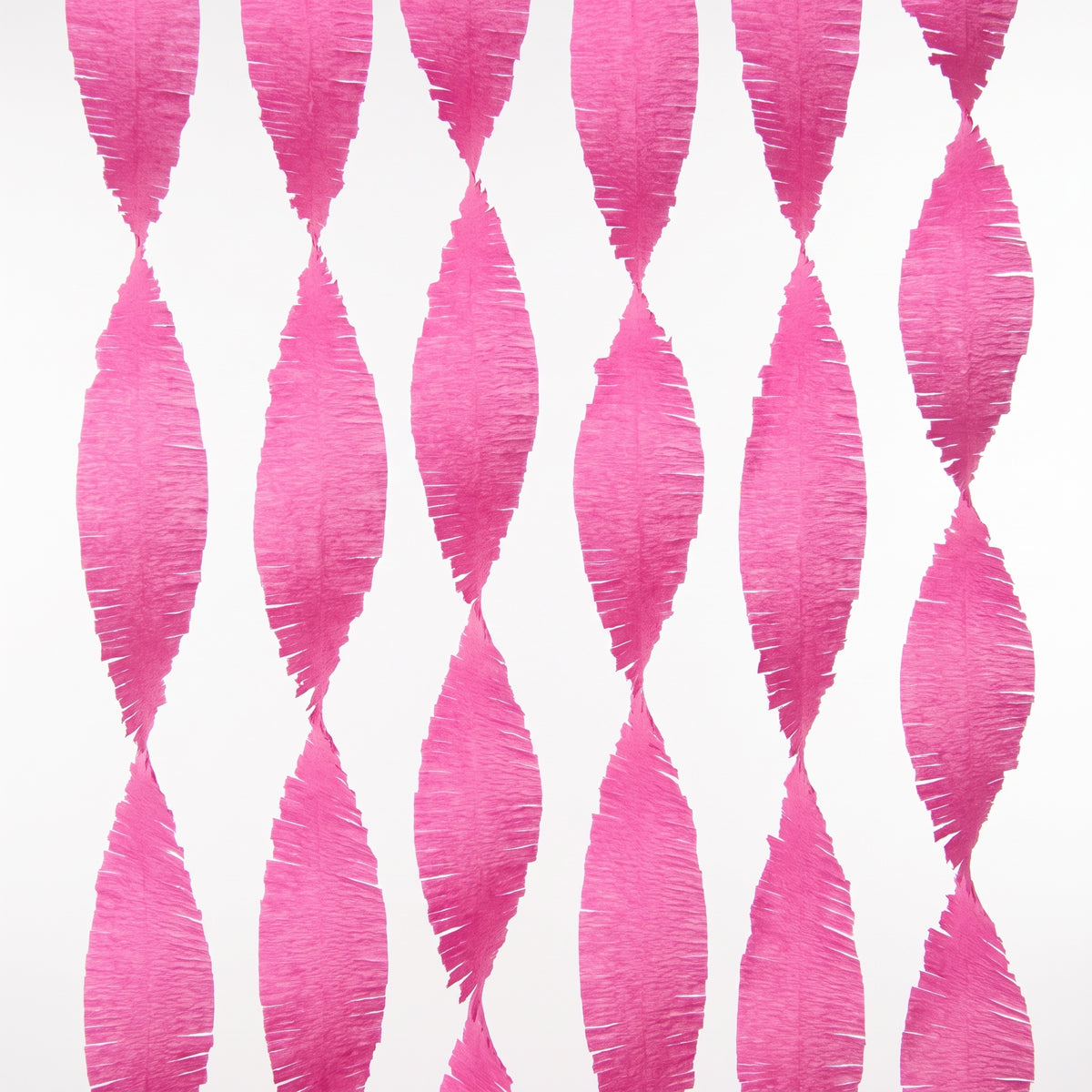 Bright Pink Fringe Crepe Streamer - 30 ft