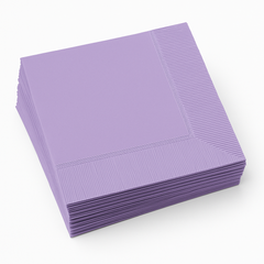 Lavender Solid Color Beverage Napkins