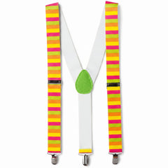 Bold Red Y-Back Suspenders - Adjustable Costume Accessory