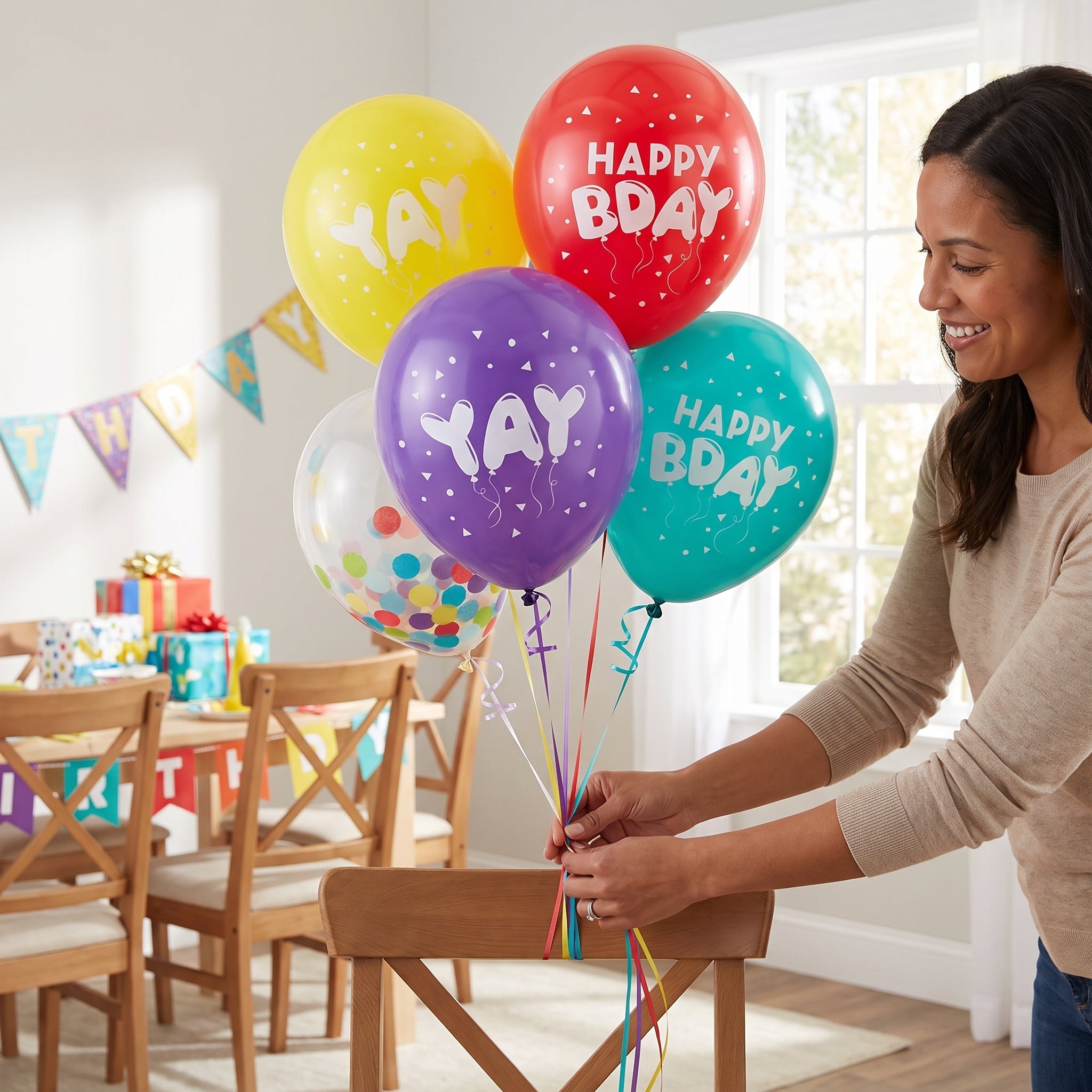 Colorful Celebration Latex Birthday Balloons, 12-Inch, 20-Pack