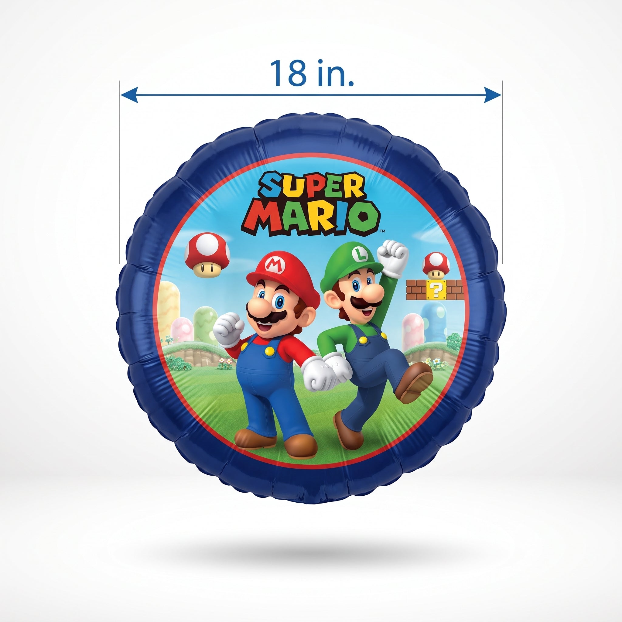 Super Mario Bros Metallic Foil Balloon - 18 Inch