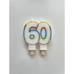 60 Yrs 3D Number Candles Balloon