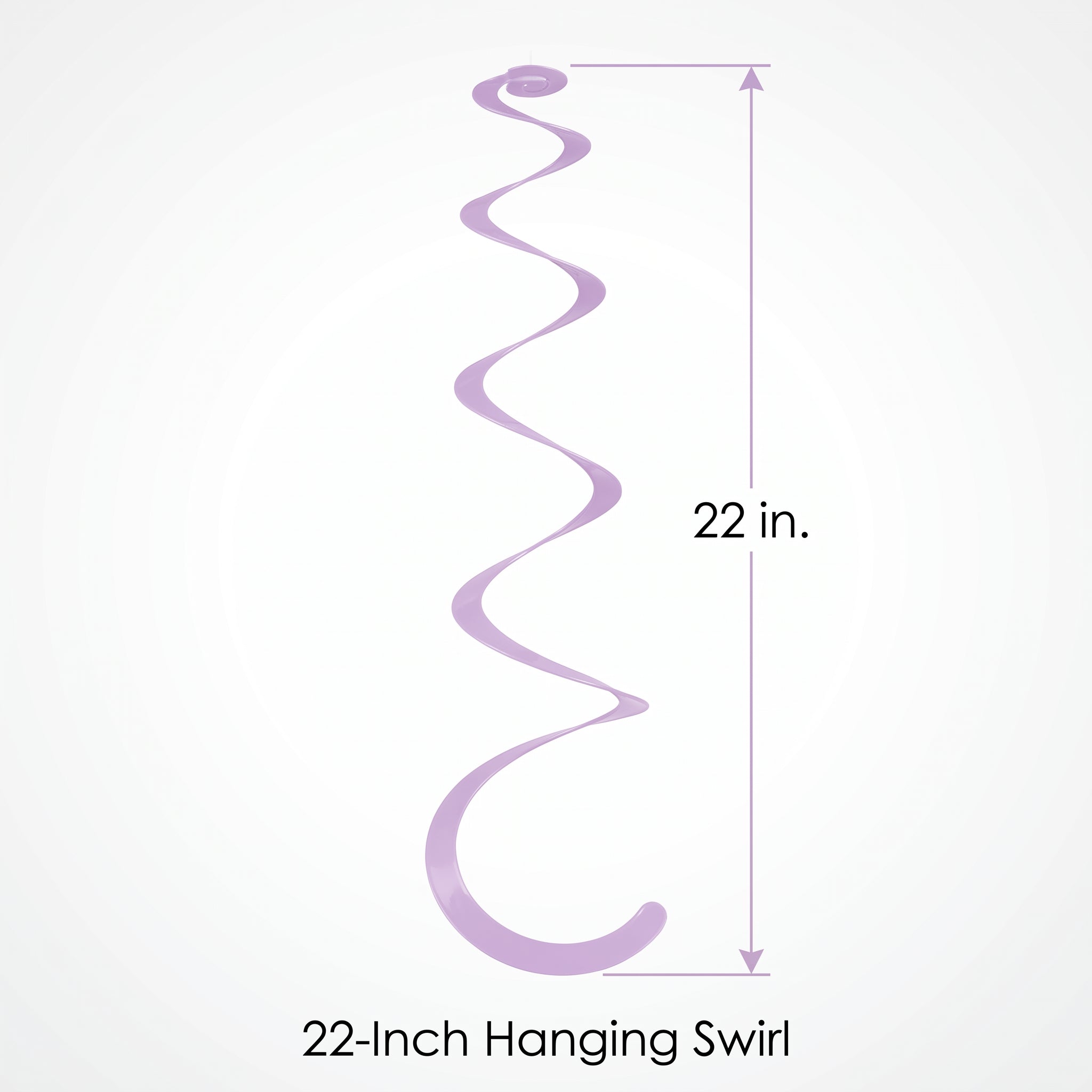 Purple Swirl Party Decorations - 22-Inch, 3-Pack