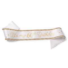 Golden Age 60th Birthday Celebration Sash